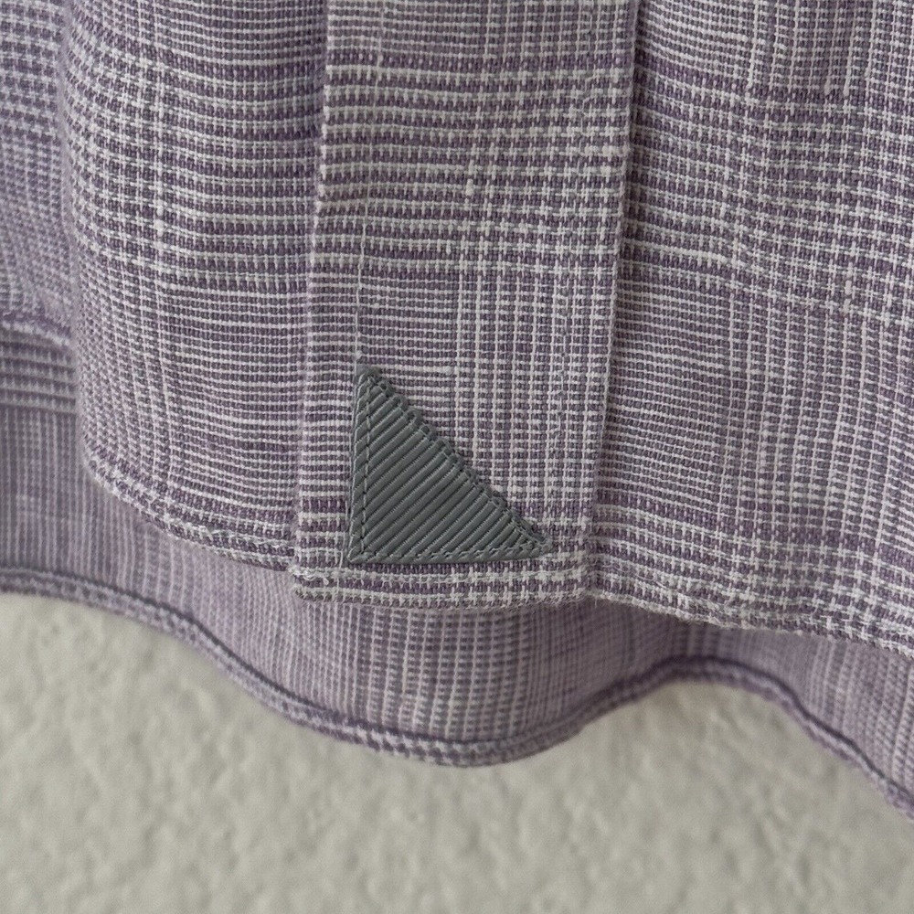 UNTUCKit Button Down Shirt Plus 2XL Torontel Regular Fit Purple Plaid Linen - Picture 7 of 14